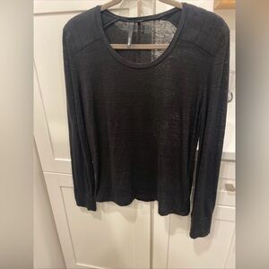 Joe's Women's Black Linen Shirt Top Blouse XL Really nice!